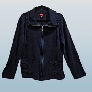 Merona Blue Ribbed Top/Jacket - XL